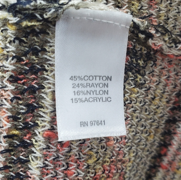 J. Jill Southwestern Boho Cozy Knit Open Draped Cardigan - Picture 6 of 7